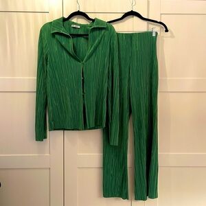 Green Zara Beach Set - Worn Once Pant Set
